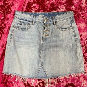 Old Navy Frayed Hem Denim Skirt